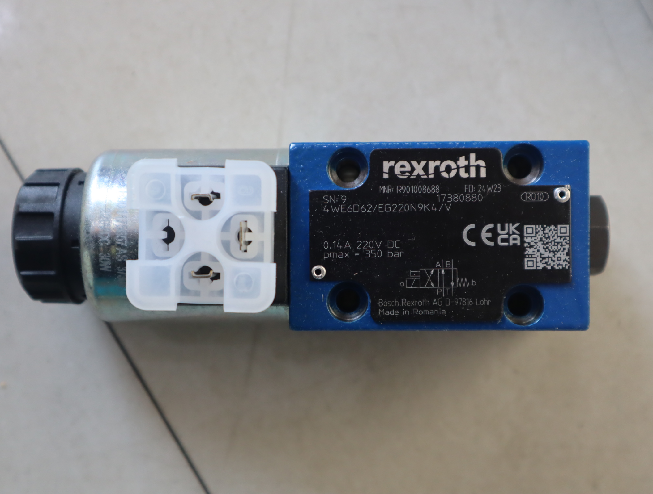 4WE6D62/EG220N9K4/V R901008688 德国力士乐REXROTH电磁阀