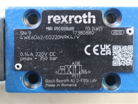 4WE6D6X/EG220N9K4/V R901008688 德国力士乐REXROTH电磁阀