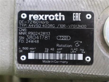 A4VSO40DRG/10R-VPB13N00 R902428113 德国力士乐REXROTH柱塞泵