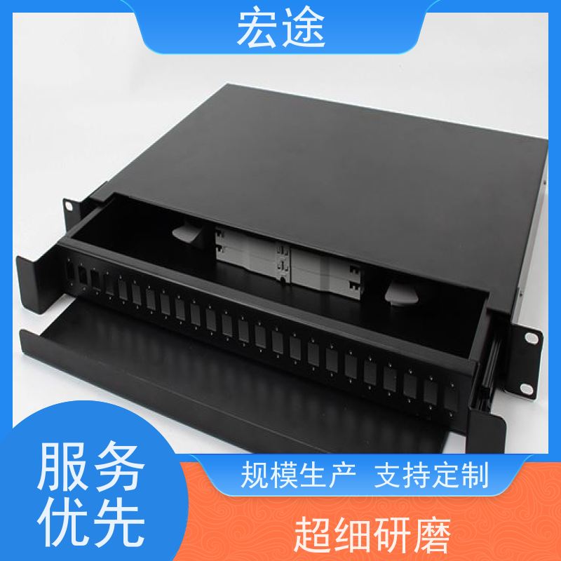 宏途 旋转式 12芯LC单模光缆终端盒 网络配线架