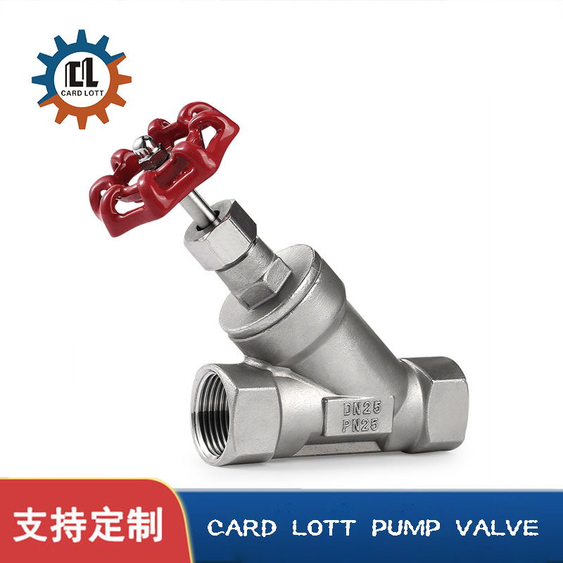 进口不锈钢手动内螺纹角座阀 Y型截止阀 美国卡洛特品牌