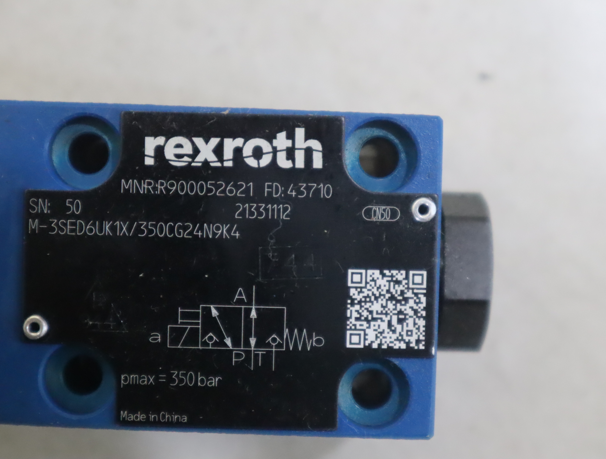 M-3SED6UK1X/350CG24N9K4 R900052621 力士乐REXROTH电磁球阀