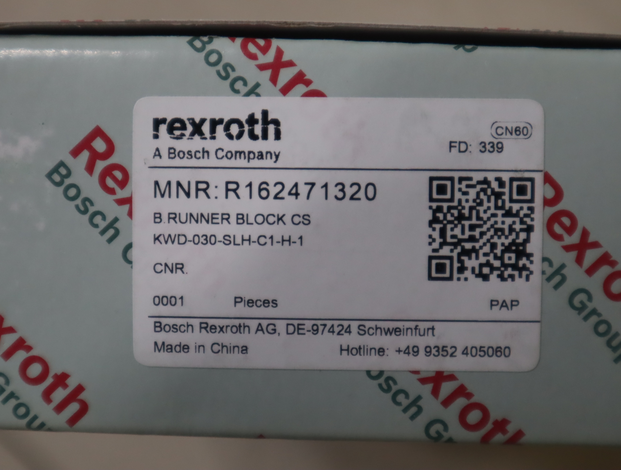 R162471320 KWD-030-SLH-C1-H-1 德国力士乐REXROTH滑块