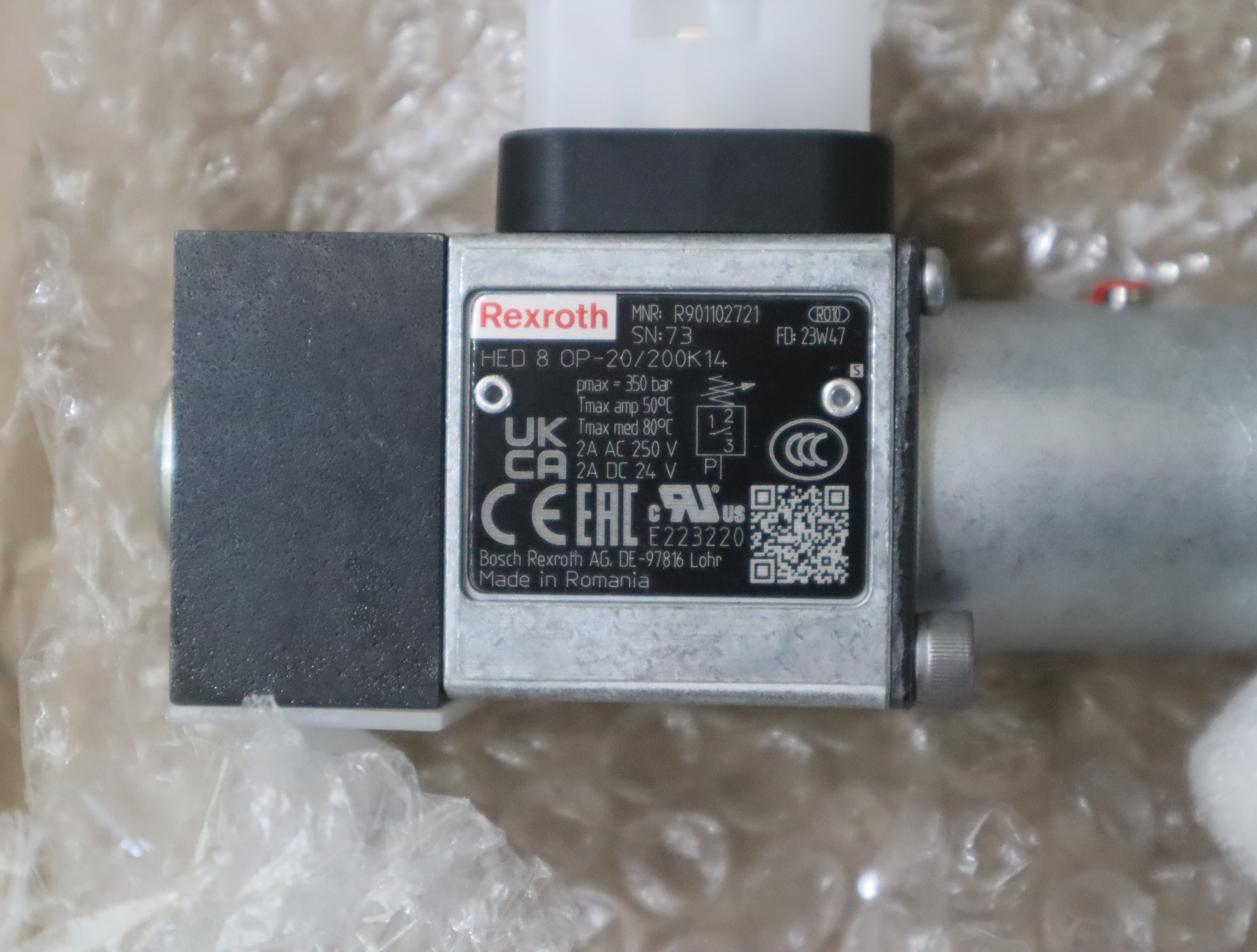 HED8OP-20/200K14 R901102721 力士乐REXROTH压力开关压力继电器