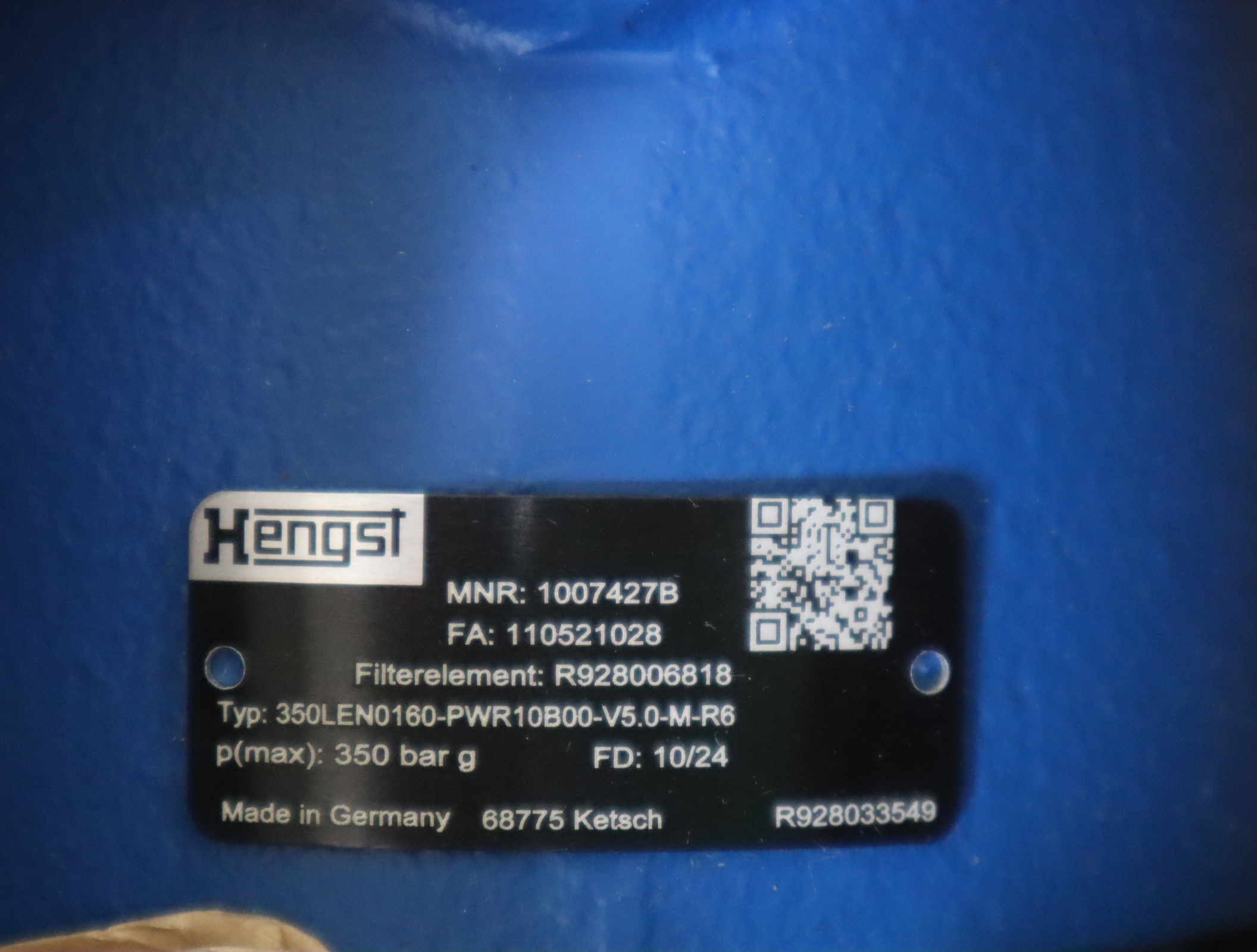 R928006818 2.0160 PWR10-B00-0-M 1002767B 汉格斯特HENGST滤芯