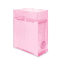 供应全新LDPE方底静电袋粉色ESD表面电阻10的4-11次方电子立体包装