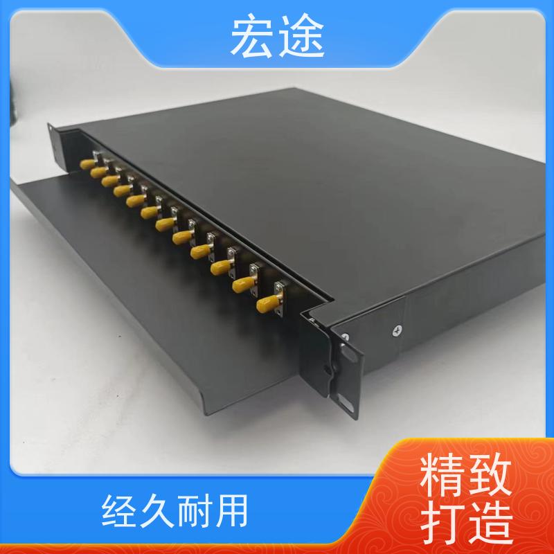 宏途 机架式MPO 24芯ST多模光缆终端盒 网络机柜