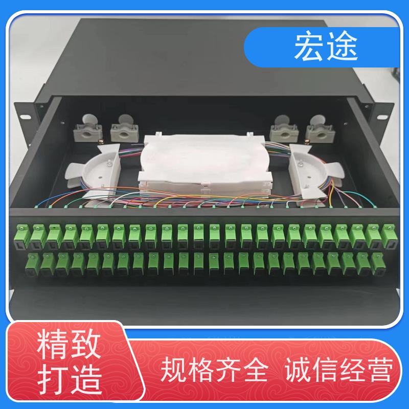 宏途 机架式MPO LC接口12芯光缆终端盒 网络机柜
