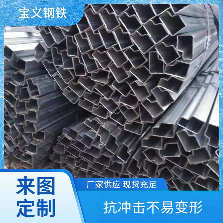 80*200 货架P型管 外形美观用途广 便于安装施工便捷