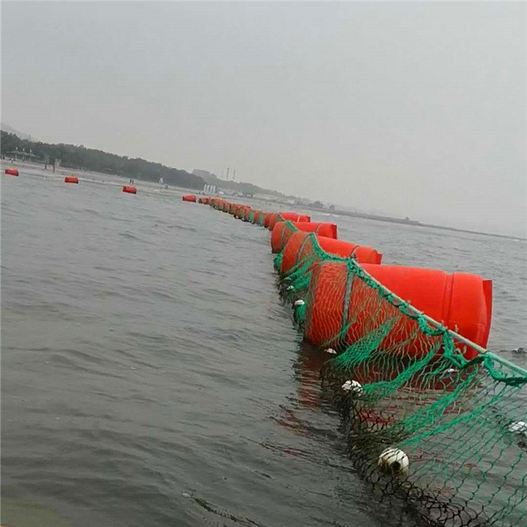 海上藻类拦截挂网浮球安装方案