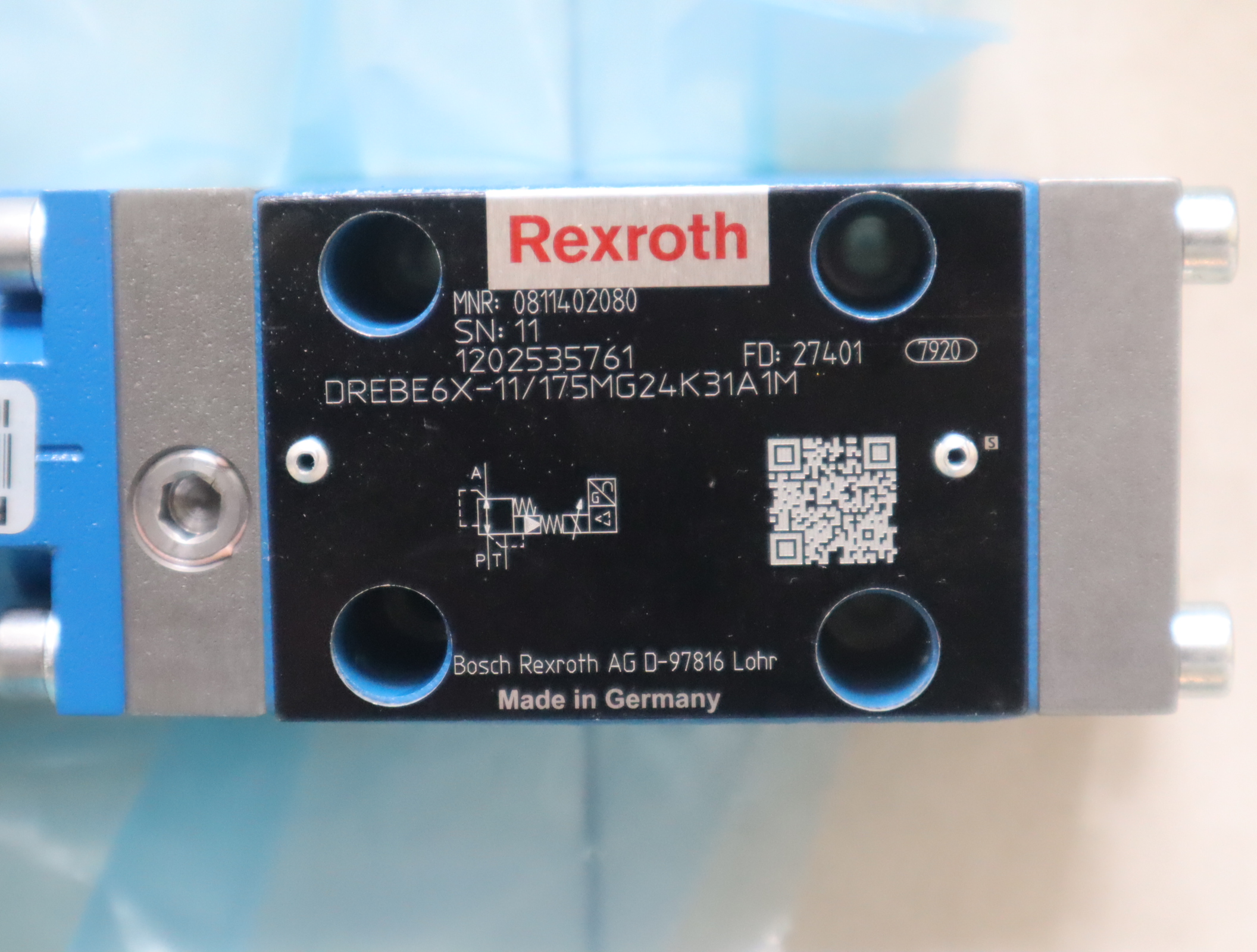 0811402080 DREBE6X-11/175MG24K31A1M 德国力士乐REXROTH比例阀