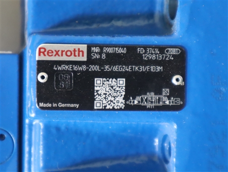 4WRKE16W8-200L-3X/6EG24ETK31/F1D3M R900715040 力士乐REXROTH阀