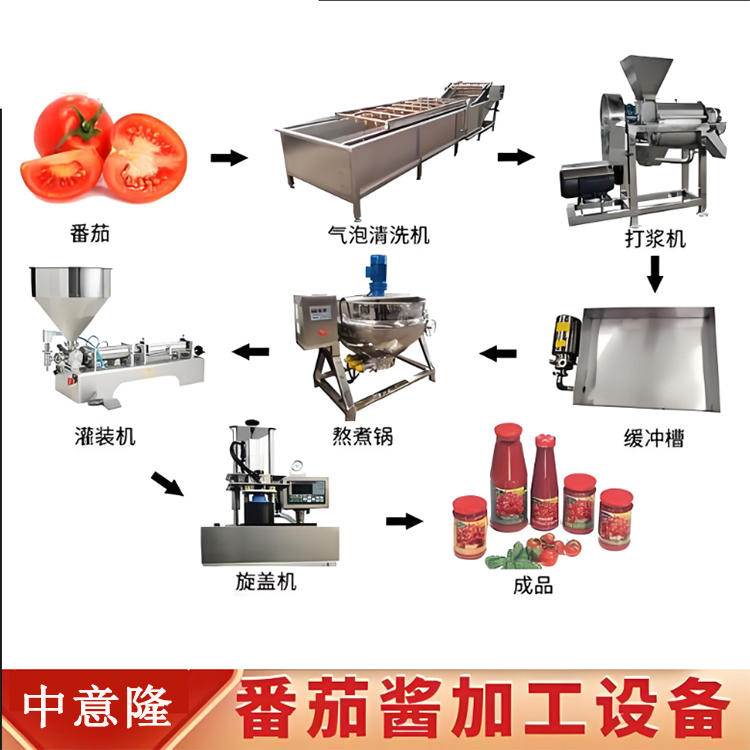 番茄酱浓缩加工设备 单双三效降膜蒸发器+无菌大袋包装机组