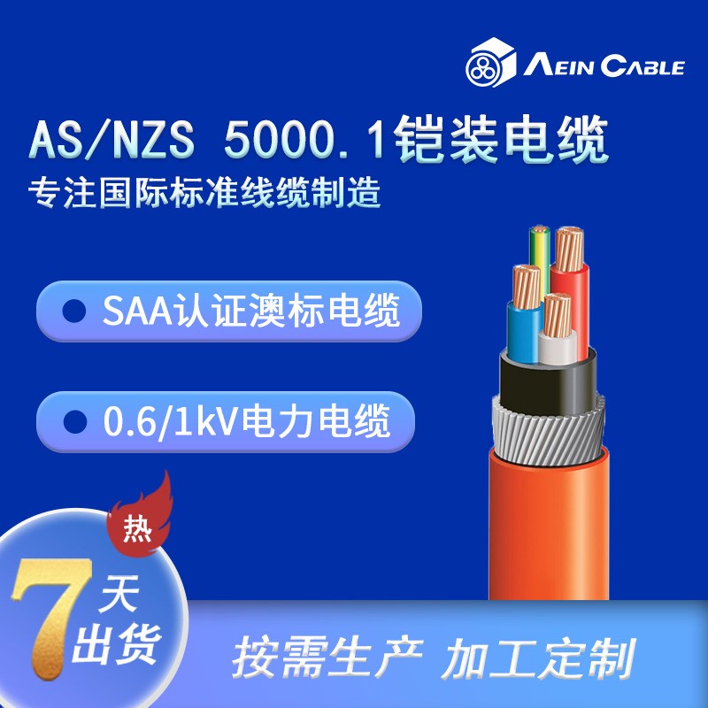 SAA澳标认证铠装电缆