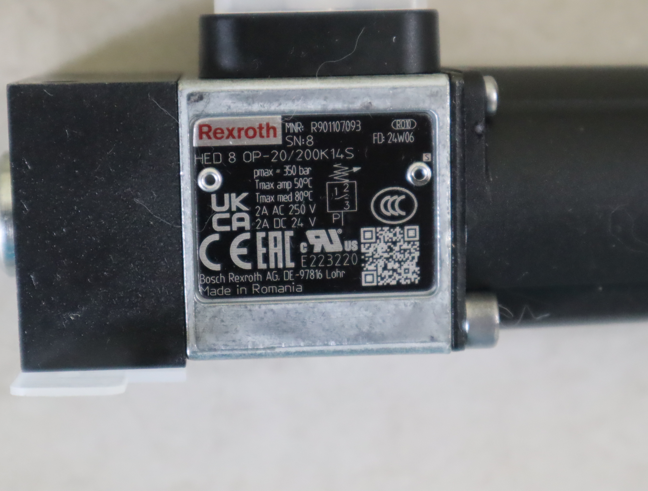 HED8OP20/200K14S R901107093 力士乐REXROTH压力继电器压力开关