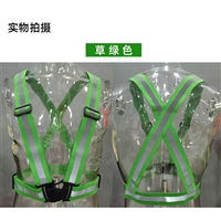 弹力织带马甲交通夜跑骑行反光衣服背心荧光印字背带运输反光马甲 