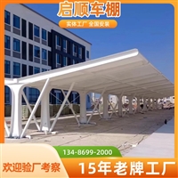 来图定做价格，十年经验电动汽车白色停车棚