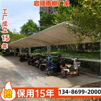 新型纯电动车用的非机动车停车充电遮雨棚安装和单价都有这些