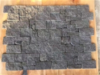 墙面装饰 仿古黑色文化石 黑石英蘑菇石外墙砖 青黑色碎拼石