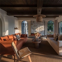 商场中庭 虎皮黄碎拼石 锈色板岩文化石 黄木纹冰裂纹石材 