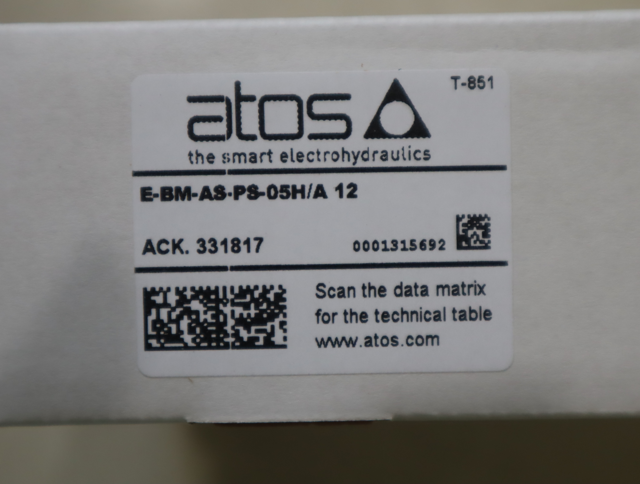 E-BM-AS-PS-05H/A 12 331817 意大利阿托斯ATOS比例阀放大器