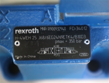 H-4WEH25J6X/6EG24N9ETK4/B10D3 R900932940 REXROTH电液阀