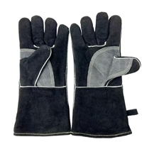 双层长款皮革电焊手套隔热耐高温防飞溅手套劳保焊接手套