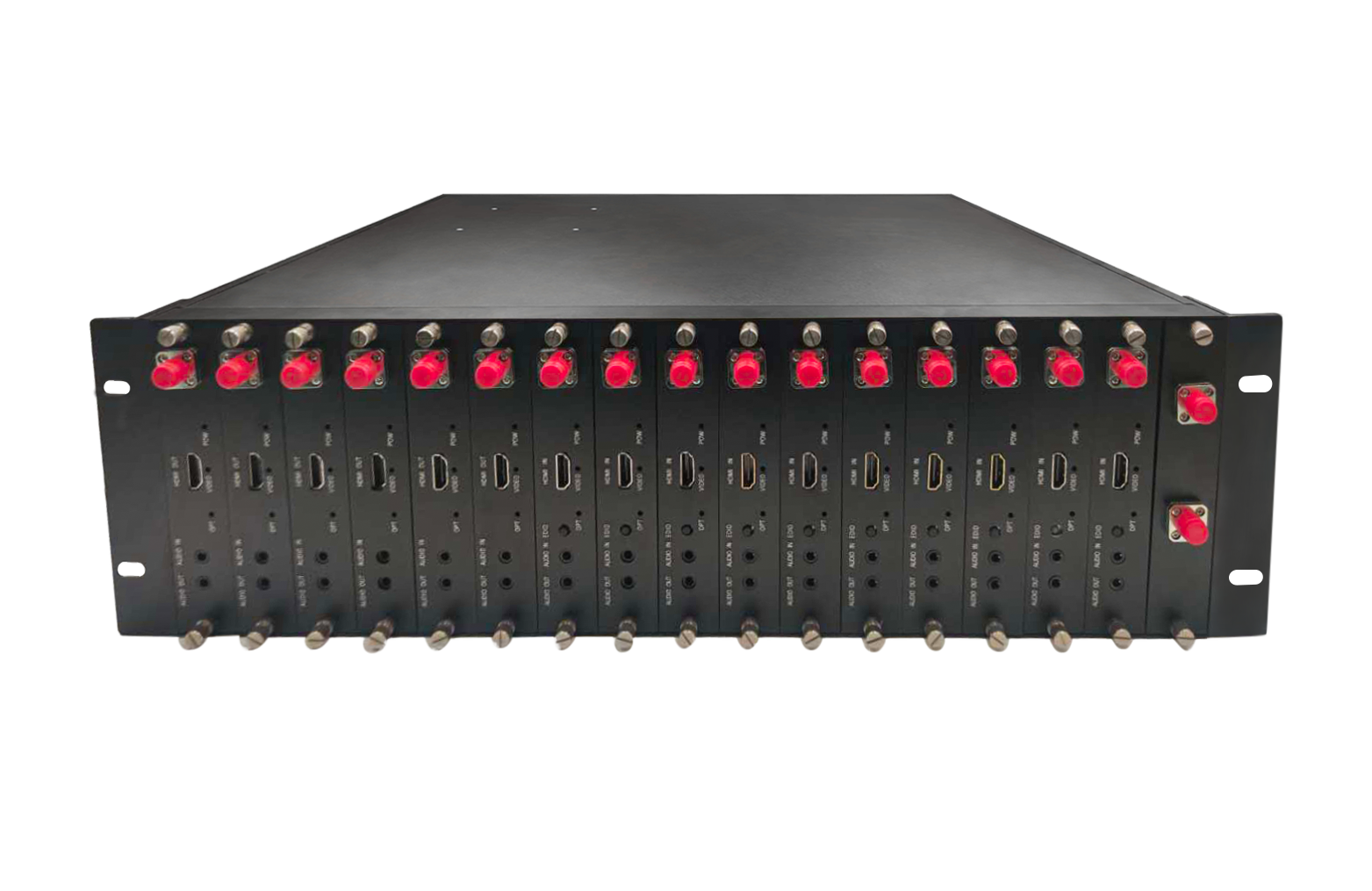 新锐视听16路机架式机箱式HDMI光端机