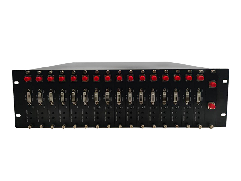 新锐视听 16路机架式机箱式DVI光端机