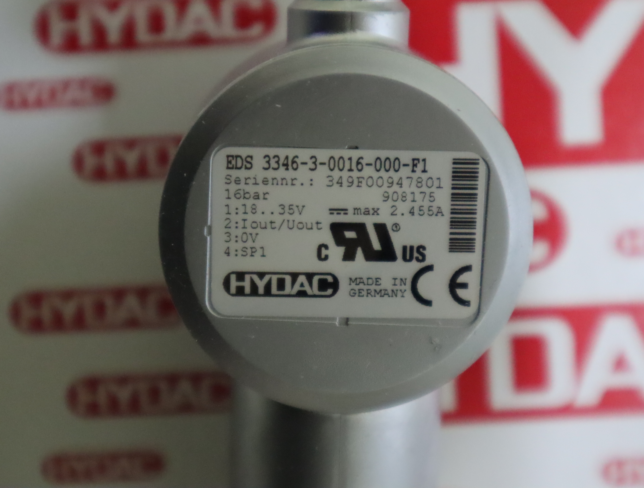 EDS3346-3-0016-000-F1 908175 德国贺德克HYDAC 压力温度传感器