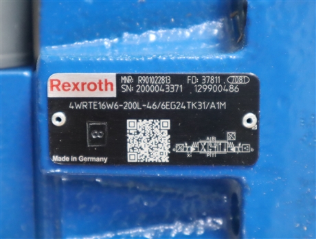 R901022813 4WRTE16W6-200L-46/6EG24TK31/A1M 力士乐REXROTH阀