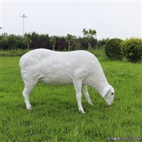 玻璃钢仿真羊动物造型装饰雕塑