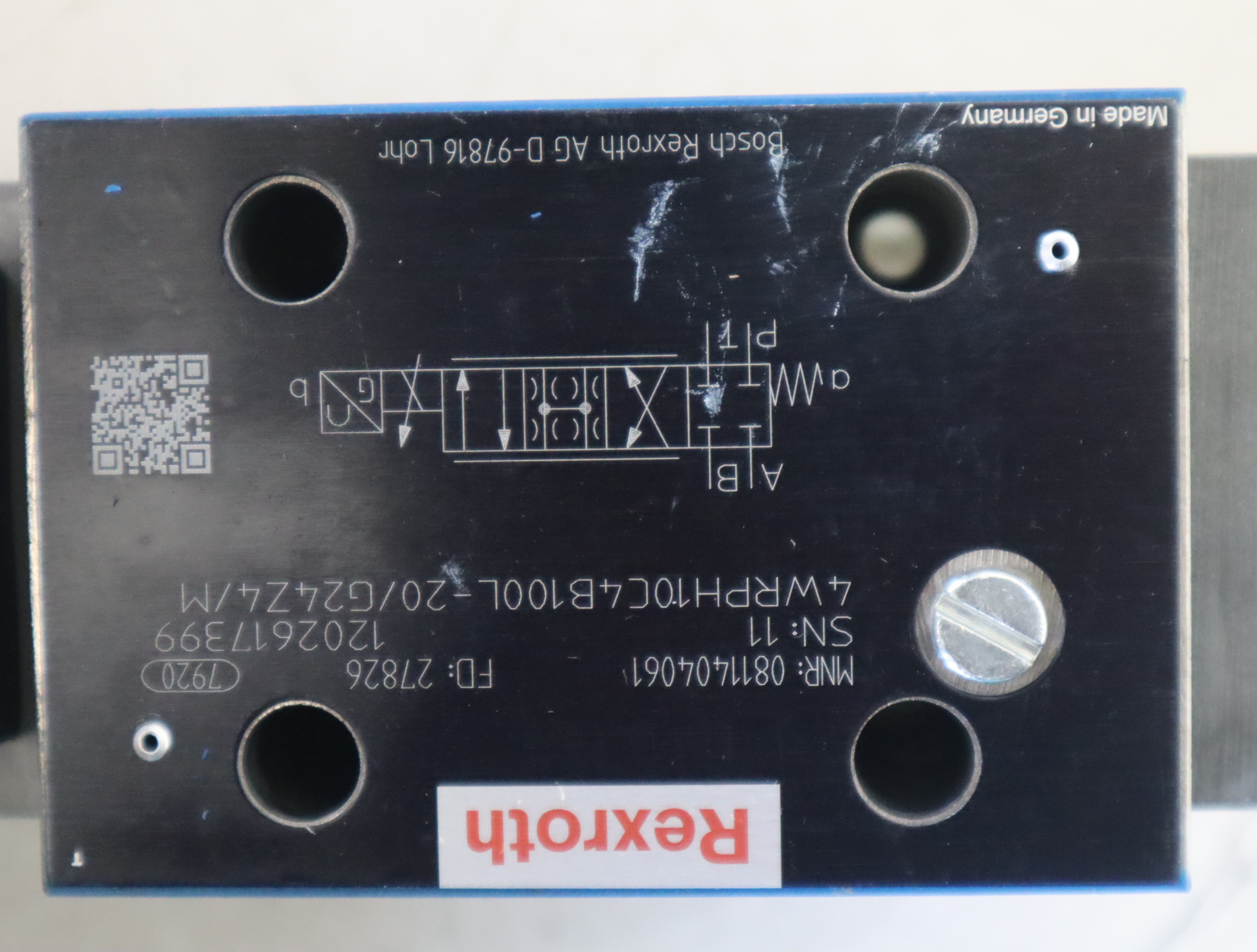 0811404061 4WRPH10C4B100L-20/G24Z4/M 力士乐REXROTH比例阀