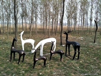 玻璃钢抽象艺术动物鹿造型雕塑