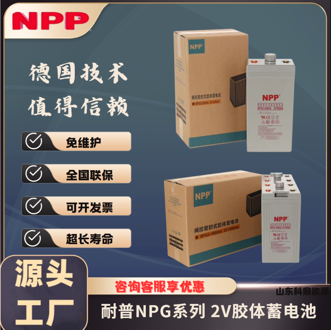 耐普NPG2V系列NPP胶体蓄电池铅酸