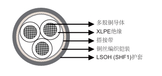 XLPE绝缘LSOHSHF1护套，铠装阻燃仪表&控制缆多芯有CE认证
