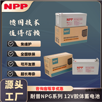 NPP耐普胶体蓄电池NPG12V系列铅酸储能UPS电源EPS应急光伏太阳能