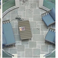 庭院海洋蓝莱姆石石材 灰色洞石大理石 七彩罗马拼厂家