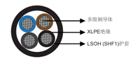  XLPE绝缘，LSOHSHF1护套阻燃电力&控制缆 多芯有CE认证