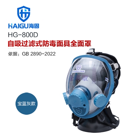 海固HG-800D全面罩 工业防毒安全实用过滤件需单独购买