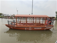 670木船摇橹船 中式仿古手划船 景区旅游观光船