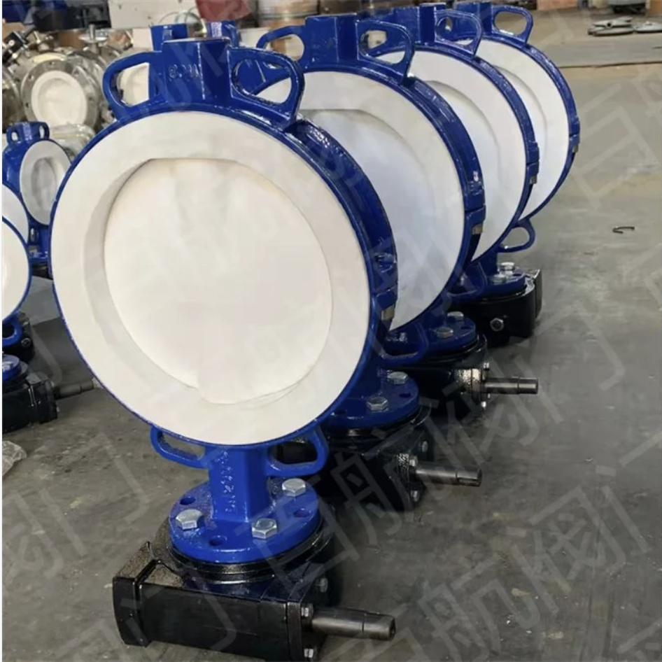 瑞浦阀门 对夹式衬氟蝶阀 D71F46 耐老化中线式铸钢 不锈钢阀体