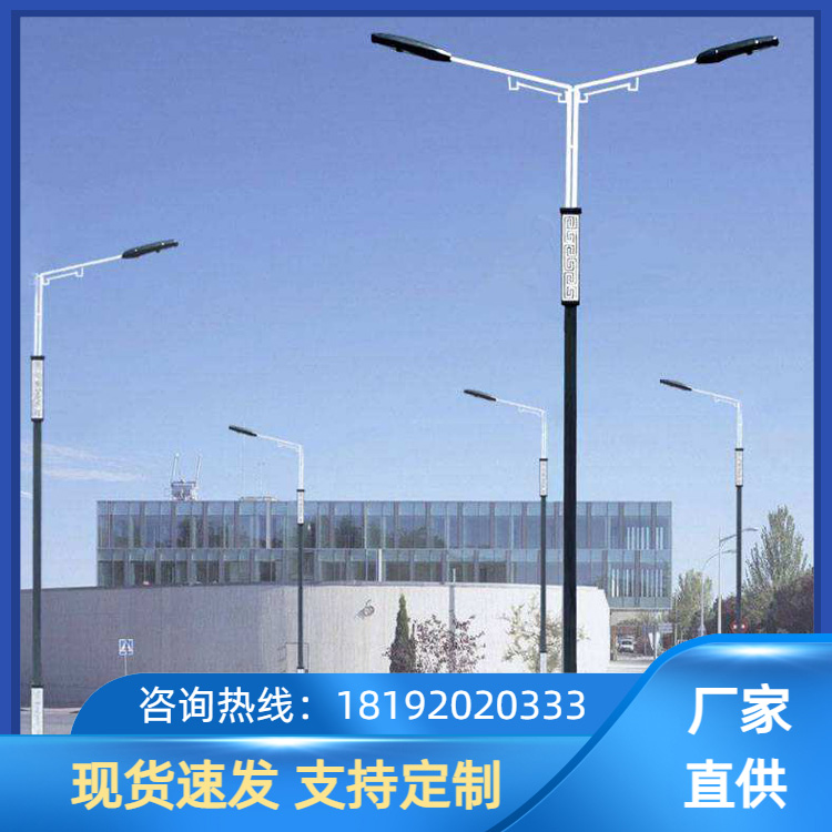 炬阳现货照明灯工厂供应8米10米市电路灯生产厂家 定制双臂单臂灯