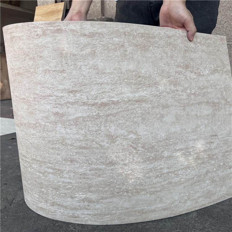 柔性石材打印洞石 新型材料柔性可弯曲 墙面装饰新材