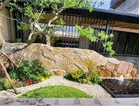 中式园林 石皮墙文化石 柏坡黄自然面石材 柏坡凰铺地石