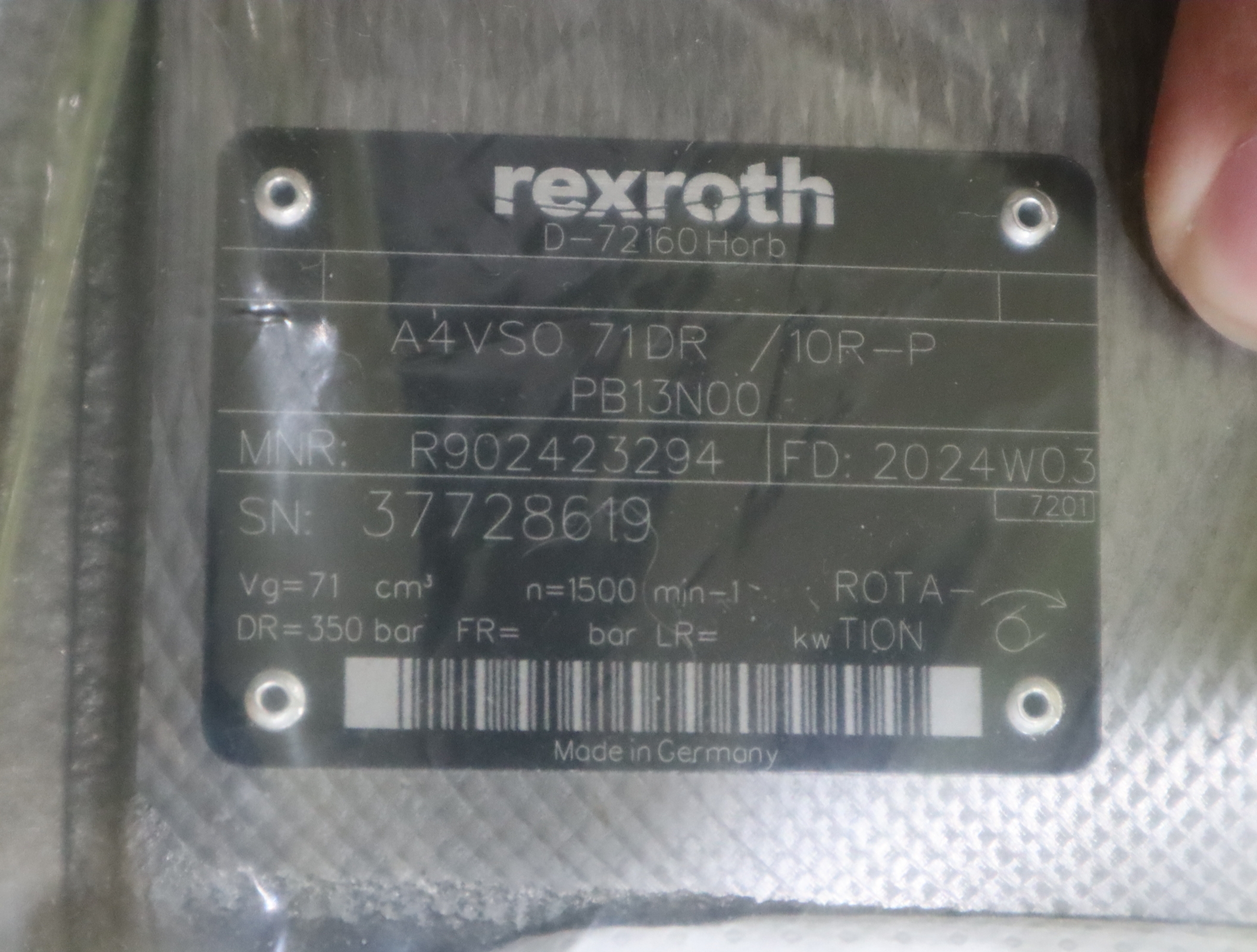 A4VSO71DR/10R-PPB13N00 R902423294 力士乐REXROTH泵