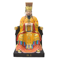 2米汤王商汤神像制作 成汤 树脂工艺品 玻璃钢彩绘佛像摆件