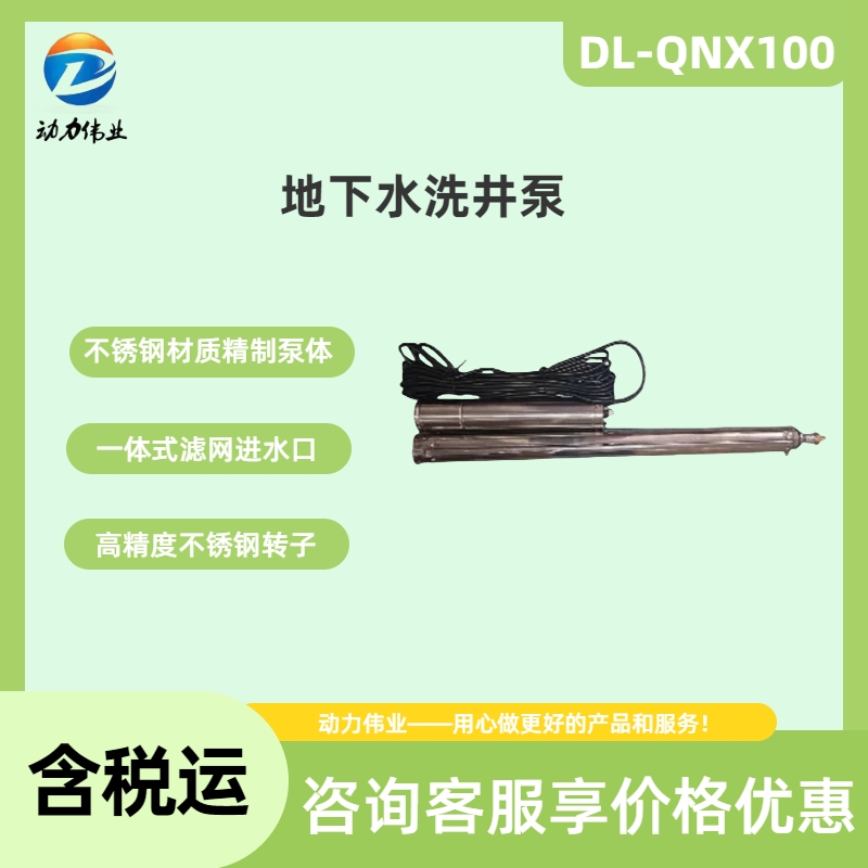 细口径深水井洗井DL-QNX40地下水洗井泵不锈钢材质