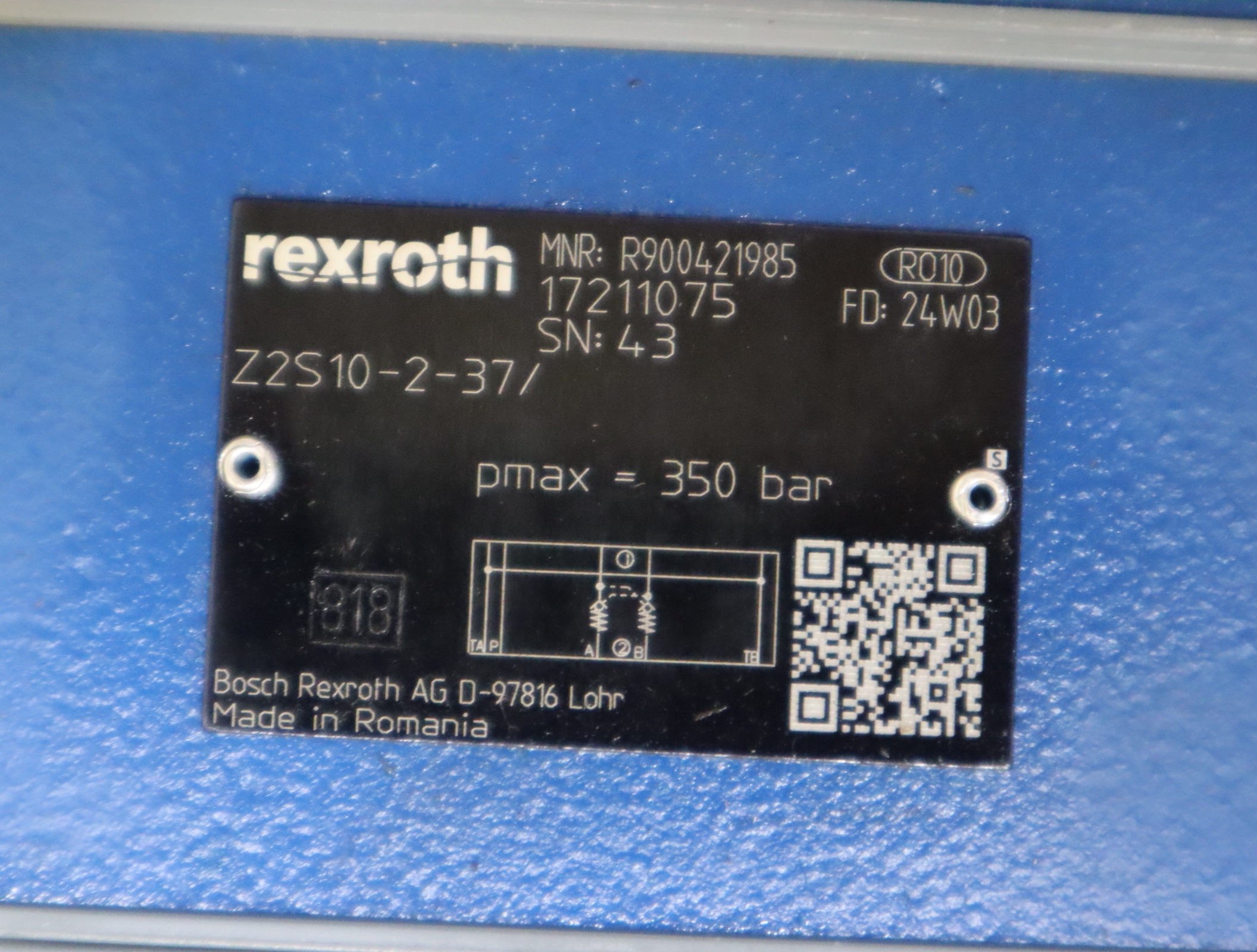 Z2S10-2-3X/ Z2S10-2-37/ Z2S10-2-36/ R900421985 力士乐REXROTH