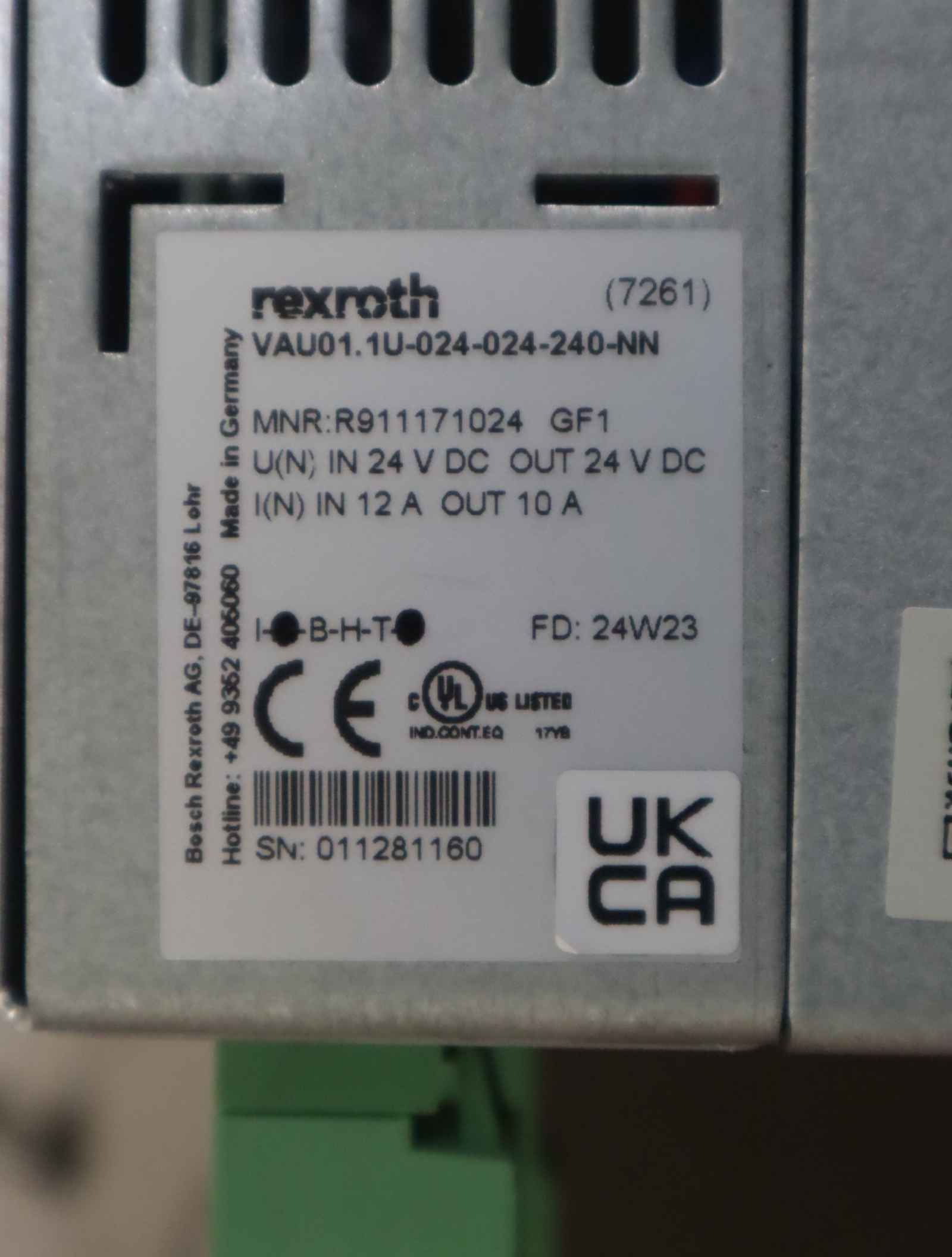 R911171024 VAU01.1U-024-024-240-NN 力士乐REXROTH伺服驱动器